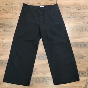 M. Patmos Black Fleet Pant Quiet Luxury Preppy Chic Capsule Ankle 10 Academia